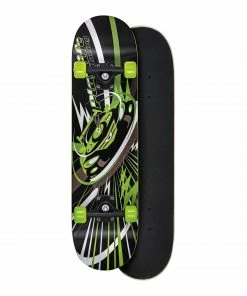 Playlife Drift Skateboard Schwarz - Grün - Weiß - Braun