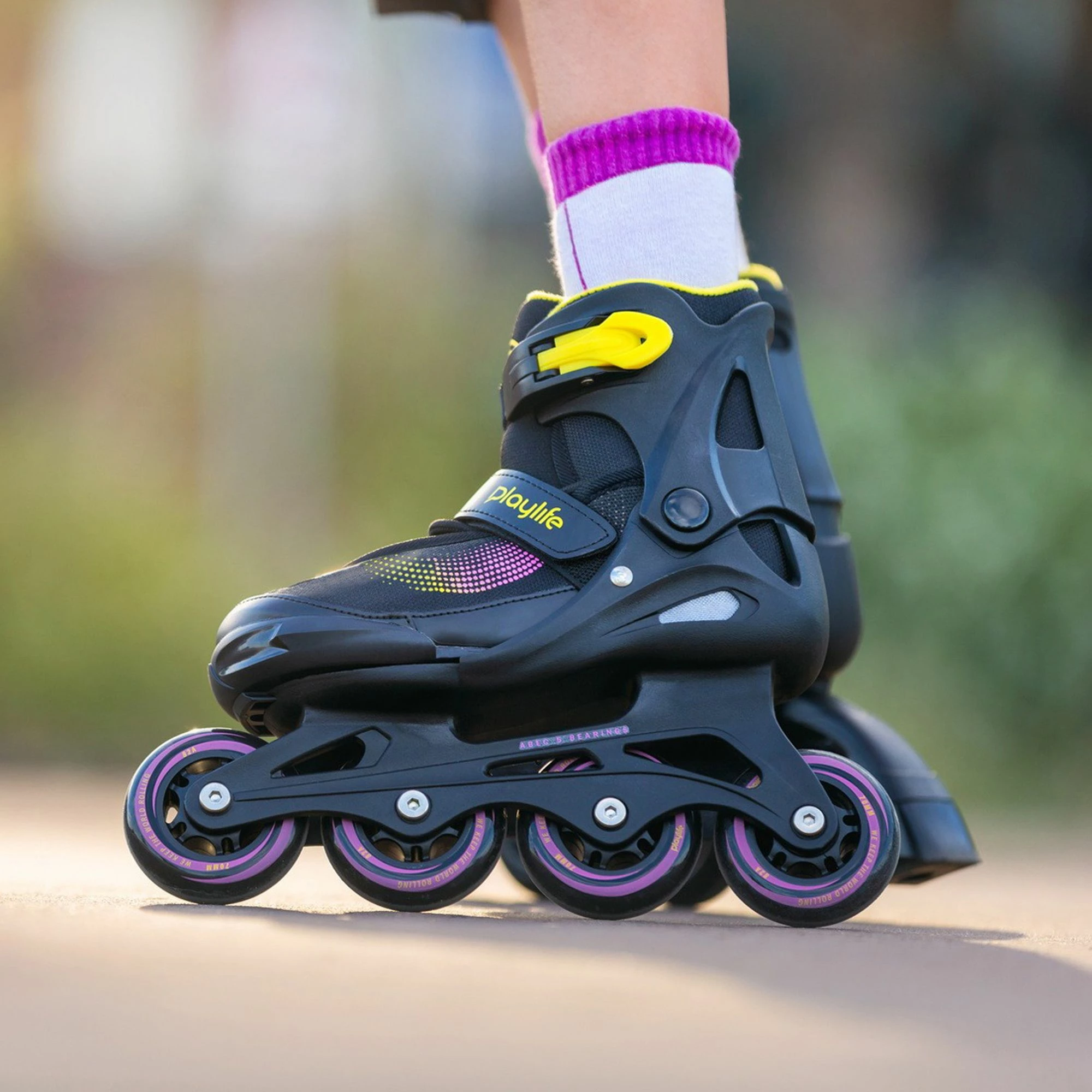 Playlife Joker Yellow Glow Skate Combo Kinder (verstellbar) Schwarz - Gelb - Rosa 8 Playlife Joker Yellow Glow Skate Combo Kinder (verstellbar) Schwarz - Gelb - Rosa – Bild 6