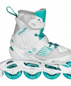 Playlife Light Breeze Inline Skates Für Kinder (verstellbar) Weiß - Grün - Grau
