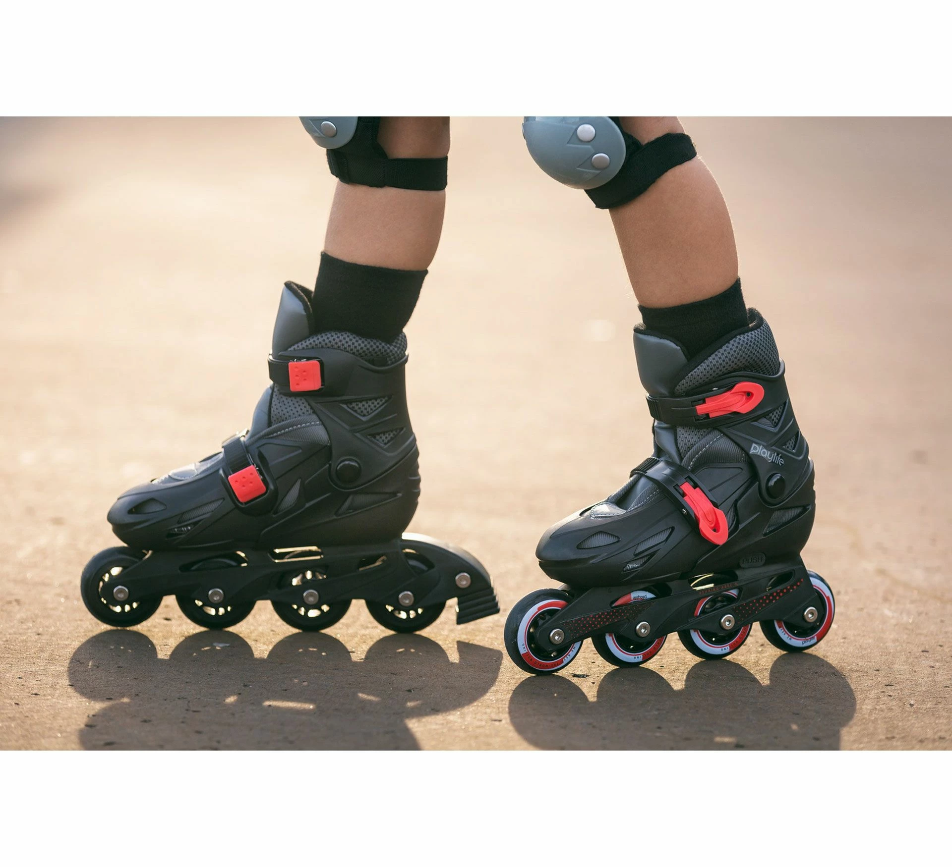Playlife Riddler Skates (verstellbar) Schwarz - Dunkelgrau - Rot 4 Playlife Riddler Skates (verstellbar) Schwarz - Dunkelgrau - Rot – Bild 2