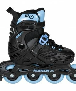 Powerslide Khaan Ltd Skates Kinder (verstellbar) Schwarz - Hellblau