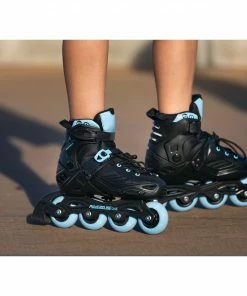 Powerslide Khaan Ltd Skates Kinder (verstellbar) Schwarz - Hellblau -Adidas-Shop Powerslide Khaan Ltd Skates Junior verstelbaar 5 2