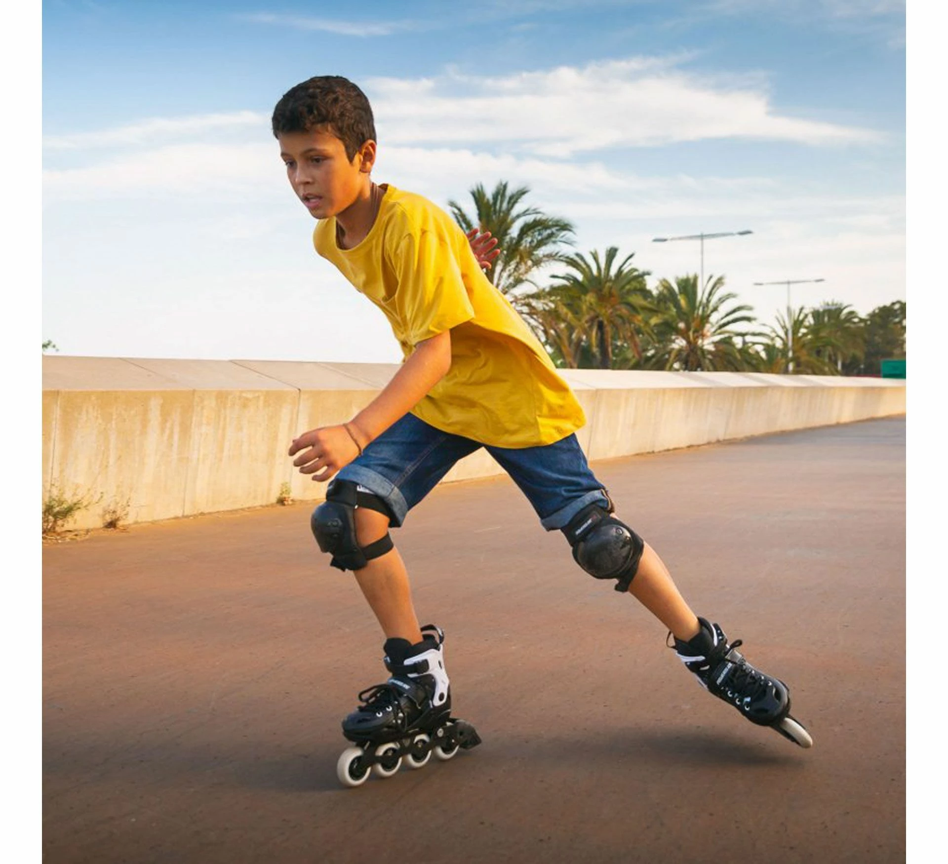 Powerslide Khaan SQD Skates Kinder (verstellbar) Schwarz - Weiß 6 Powerslide Khaan SQD Skates Kinder (verstellbar) Schwarz - Weiß – Bild 4