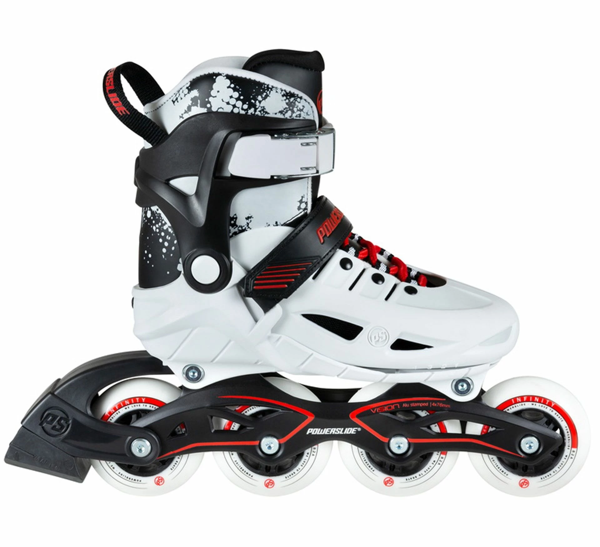 Powerslide Phuzion Kids Inline Skates Für Kinder (verstellbar) Weiß - Schwarz - Rot 3 Powerslide Phuzion Kids Inline Skates Für Kinder (verstellbar) Weiß - Schwarz - Rot