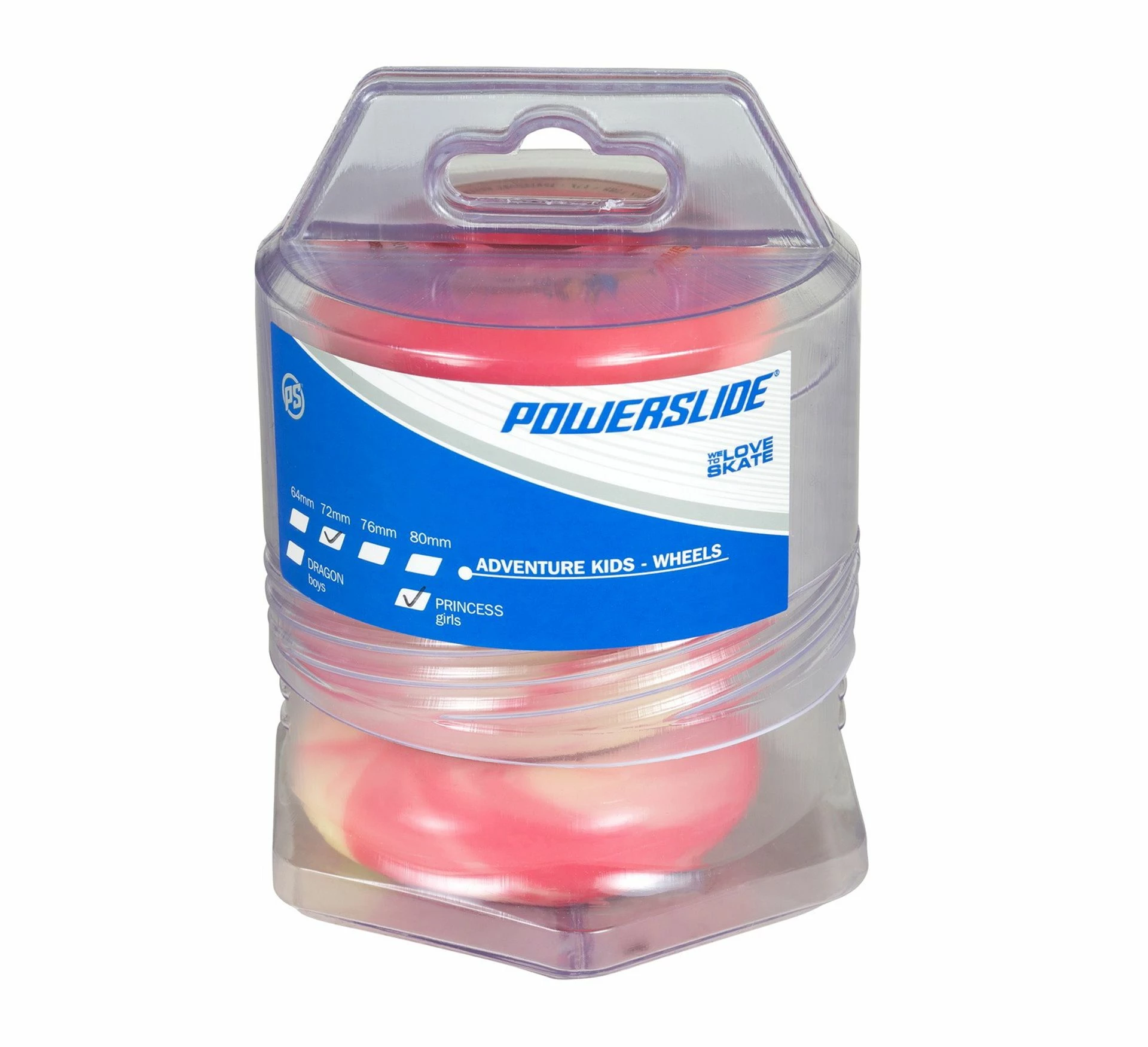 Powerslide Princess Girls 72mm Räder (4-pack) Rosa 4 Powerslide Princess Girls 72mm Räder (4-pack) Rosa – Bild 2