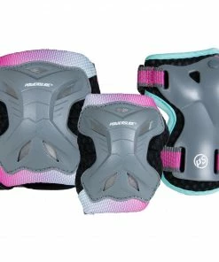 Powerslide Pro Protection Set Kinder Grau - Rosa - Blau