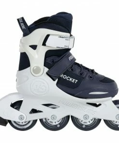 Powerslide Rocket Skates Kinder (verstellbar) Dunkelblau - Weiß - Schwarz