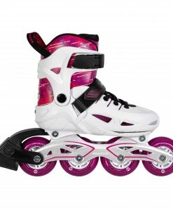 Powerslide Universe Inline Skates Kinder (verstellbar) Weiß - Rosa - Schwarz