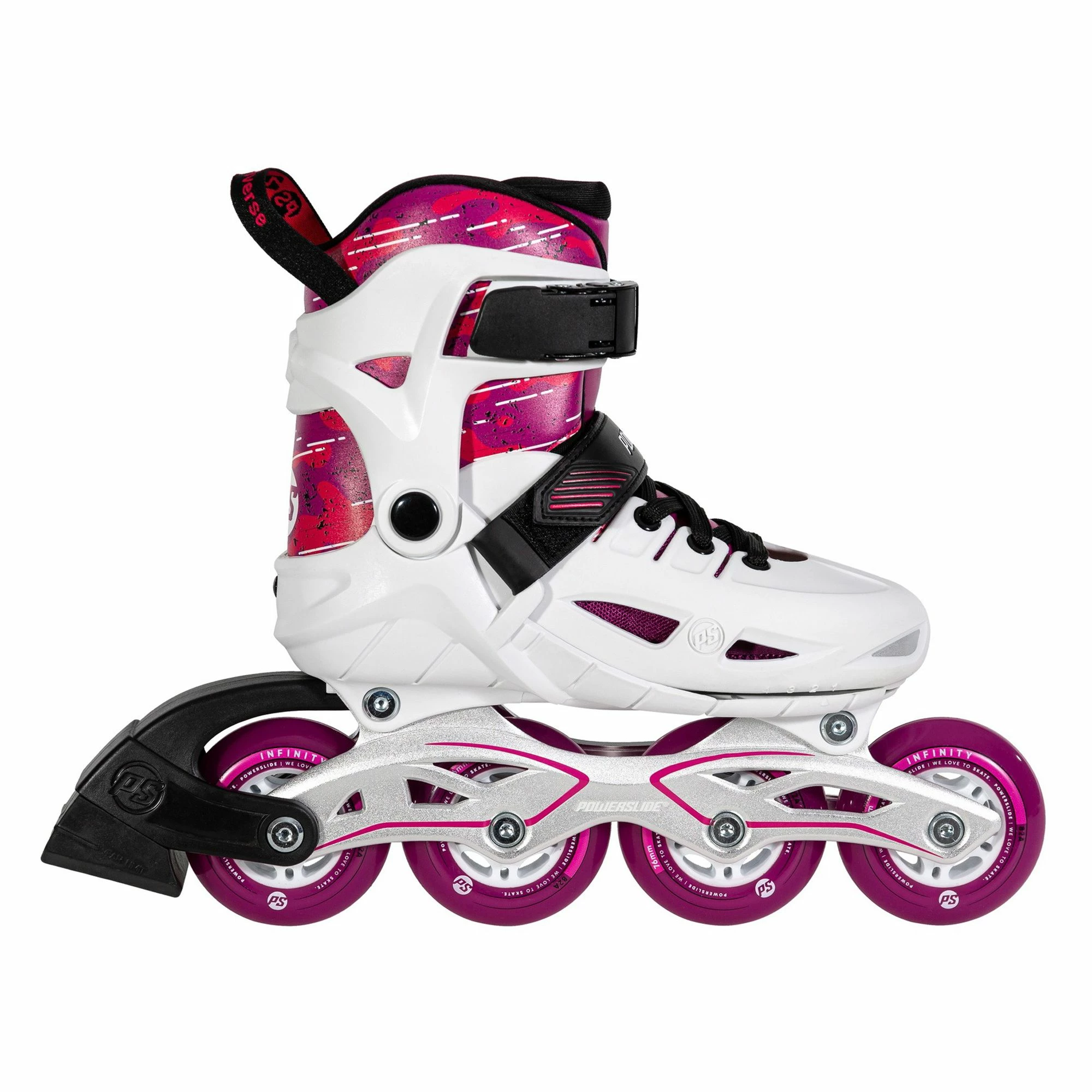 Powerslide Universe Inline Skates Kinder (verstellbar) Weiß - Rosa - Schwarz 3 Powerslide Universe Inline Skates Kinder (verstellbar) Weiß - Rosa - Schwarz