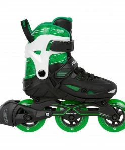 Powerslide Universe Inline Skates Kinder (verstellbar) Schwarz - Grün - Weiß