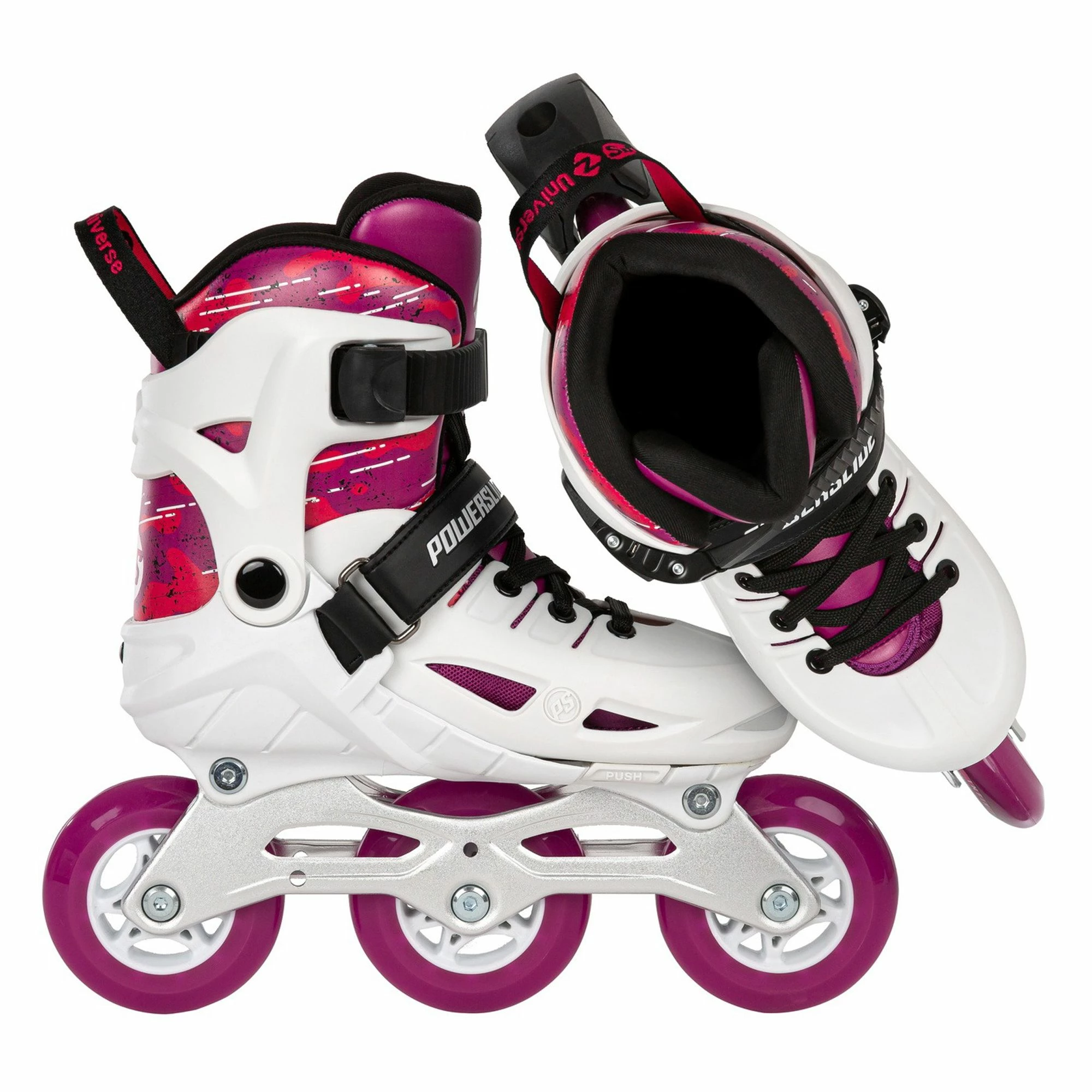 Powerslide Universe Inline Skates Kinder (verstellbar) Weiß - Rosa - Schwarz 7 Powerslide Universe Inline Skates Kinder (verstellbar) Weiß - Rosa - Schwarz – Bild 5