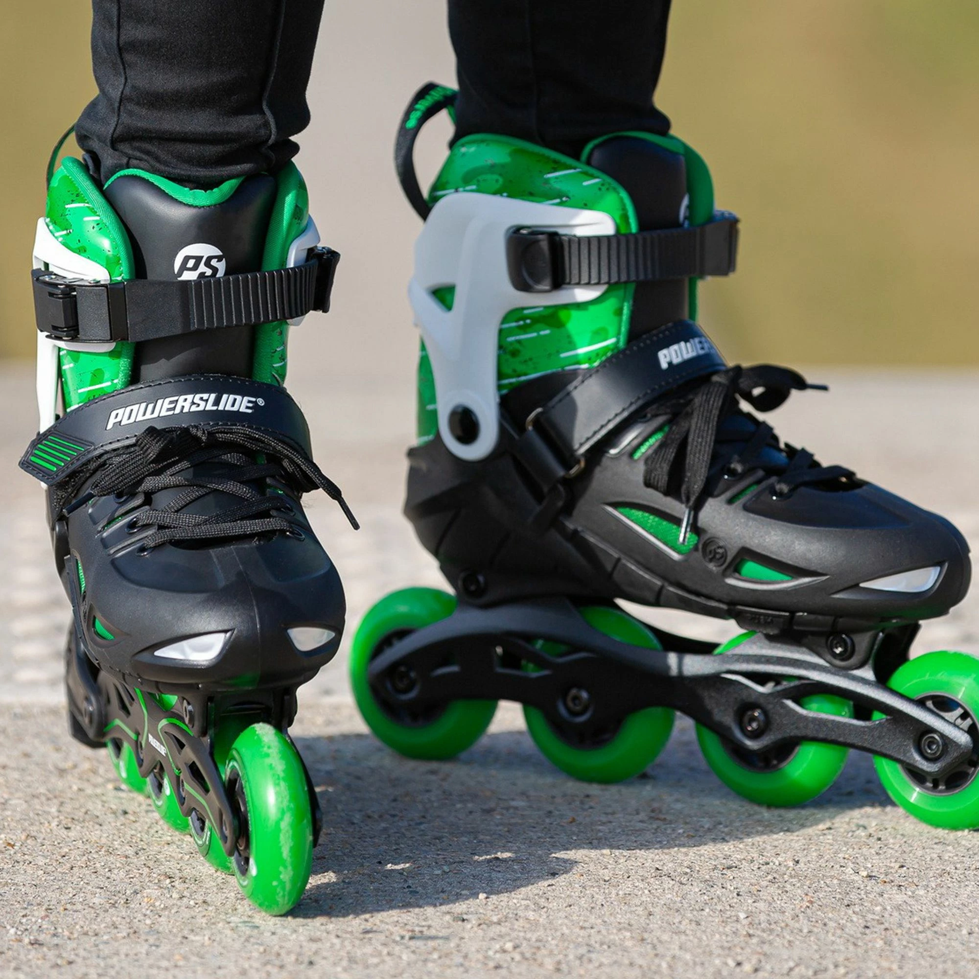 Powerslide Universe Inline Skates Kinder (verstellbar) Schwarz - Grün - Weiß 8 Powerslide Universe Inline Skates Kinder (verstellbar) Schwarz - Grün - Weiß – Bild 6