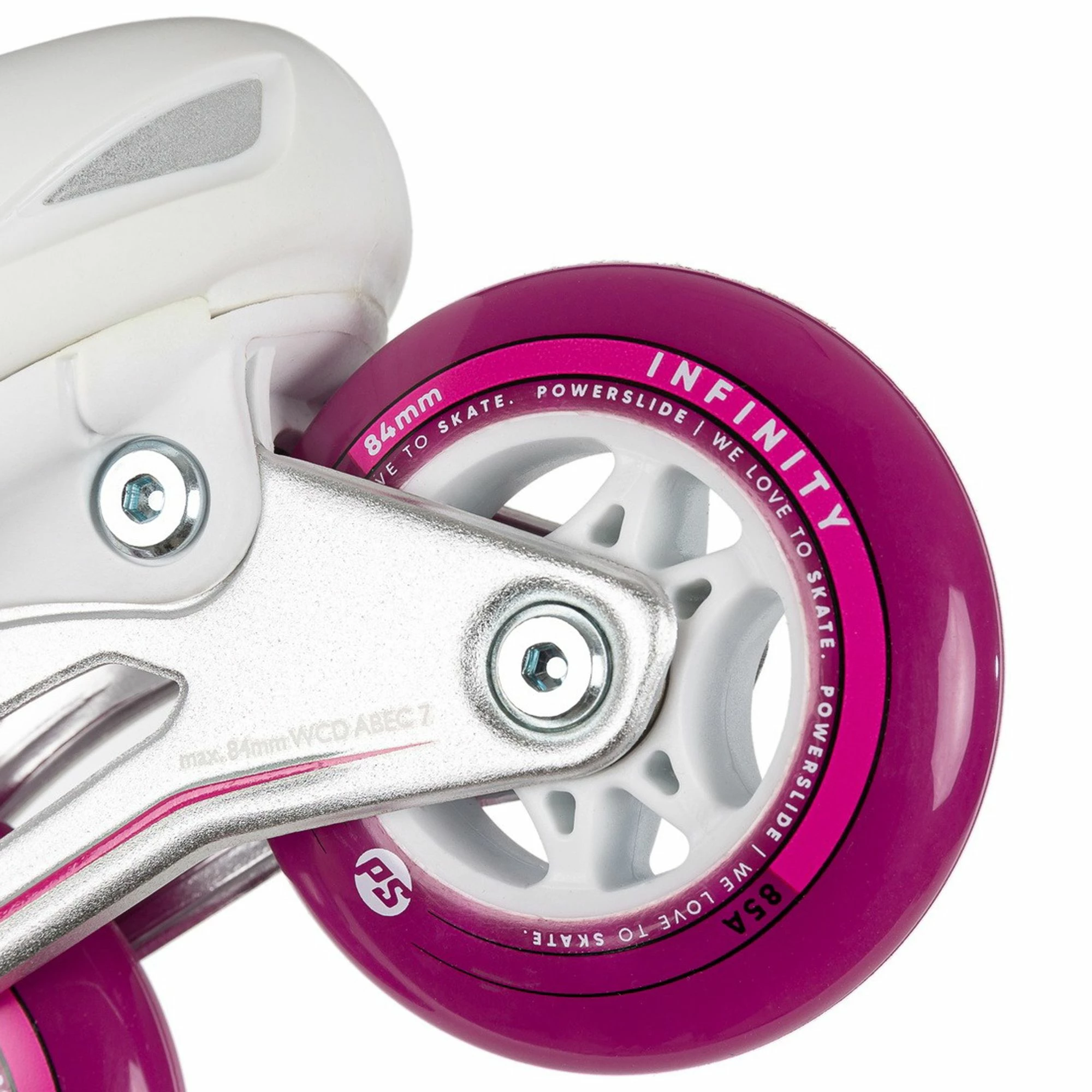 Powerslide Universe Inline Skates Kinder (verstellbar) Weiß - Rosa - Schwarz 8 Powerslide Universe Inline Skates Kinder (verstellbar) Weiß - Rosa - Schwarz – Bild 6