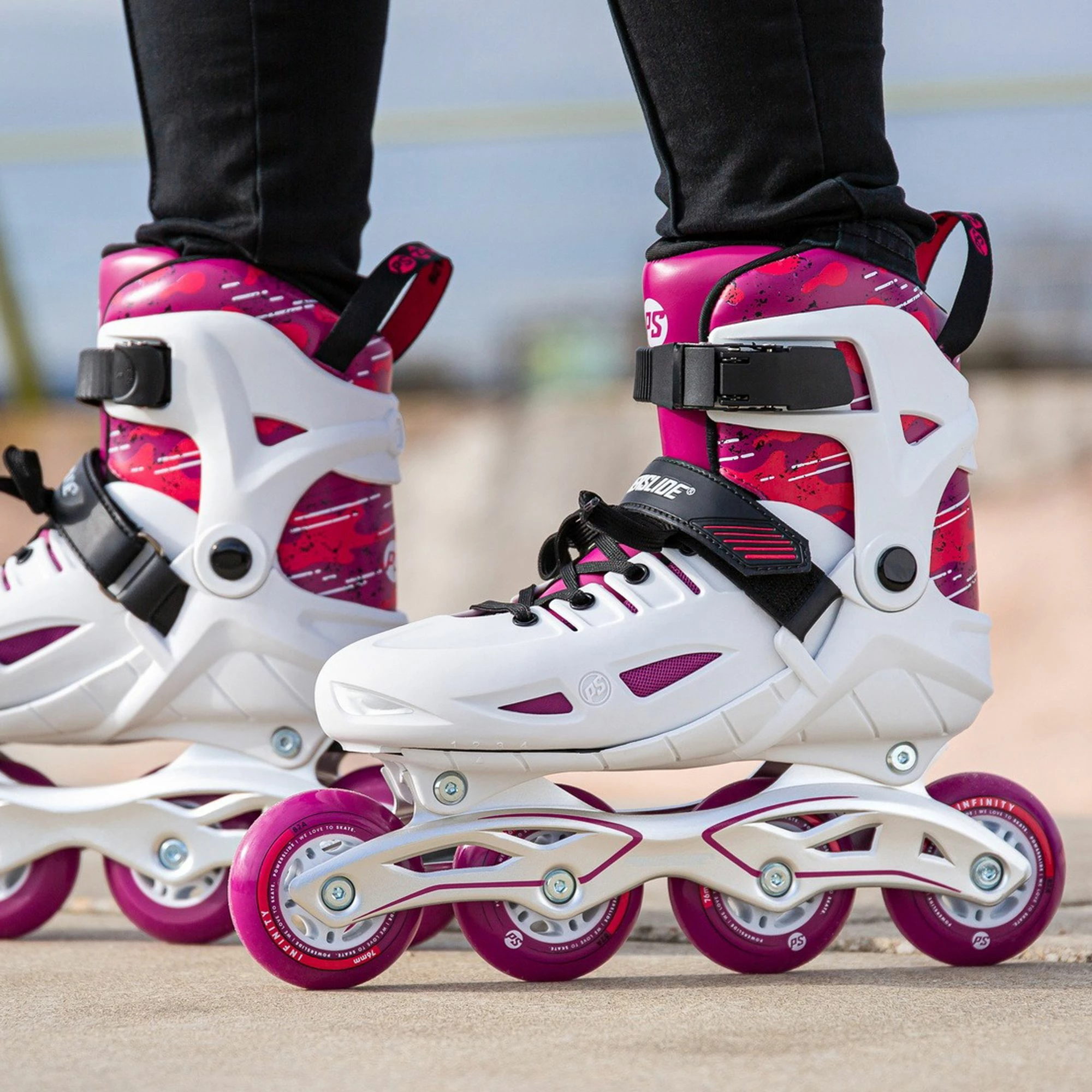 Powerslide Universe Inline Skates Kinder (verstellbar) Weiß - Rosa - Schwarz 9 Powerslide Universe Inline Skates Kinder (verstellbar) Weiß - Rosa - Schwarz – Bild 7