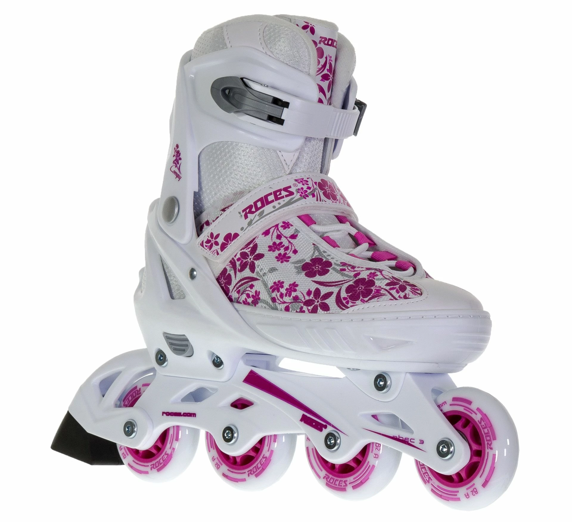 Roces Compy 8.0 Girl (verstellbar) Weiß - Rosa 4 Roces Compy 8.0 Girl (verstellbar) Weiß - Rosa – Bild 2