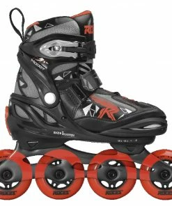 Roces Moody 4.0 Inline Skates Für Kinder (verstellbar) Schwarz - Rot - Grau