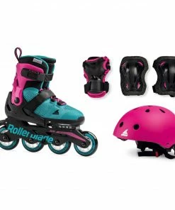 Rollerblade Cube G Set Kinder Schwarz - Rosa - Grün