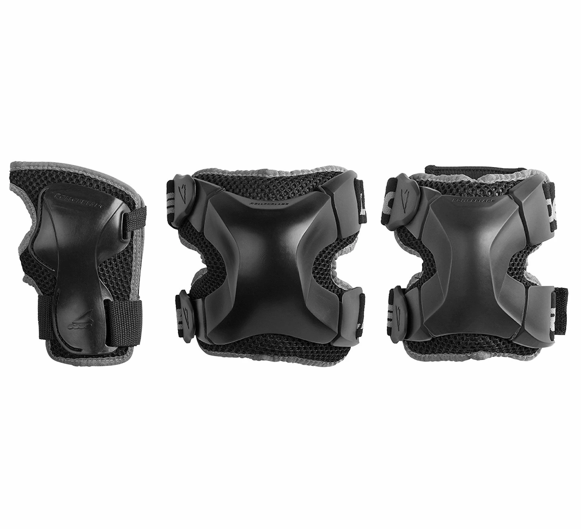 Rollerblade X-Gear Schutz-Ausstattung (3er Pack) Schwarz - Grau 3 Rollerblade X-Gear Schutz-Ausstattung (3er Pack) Schwarz - Grau