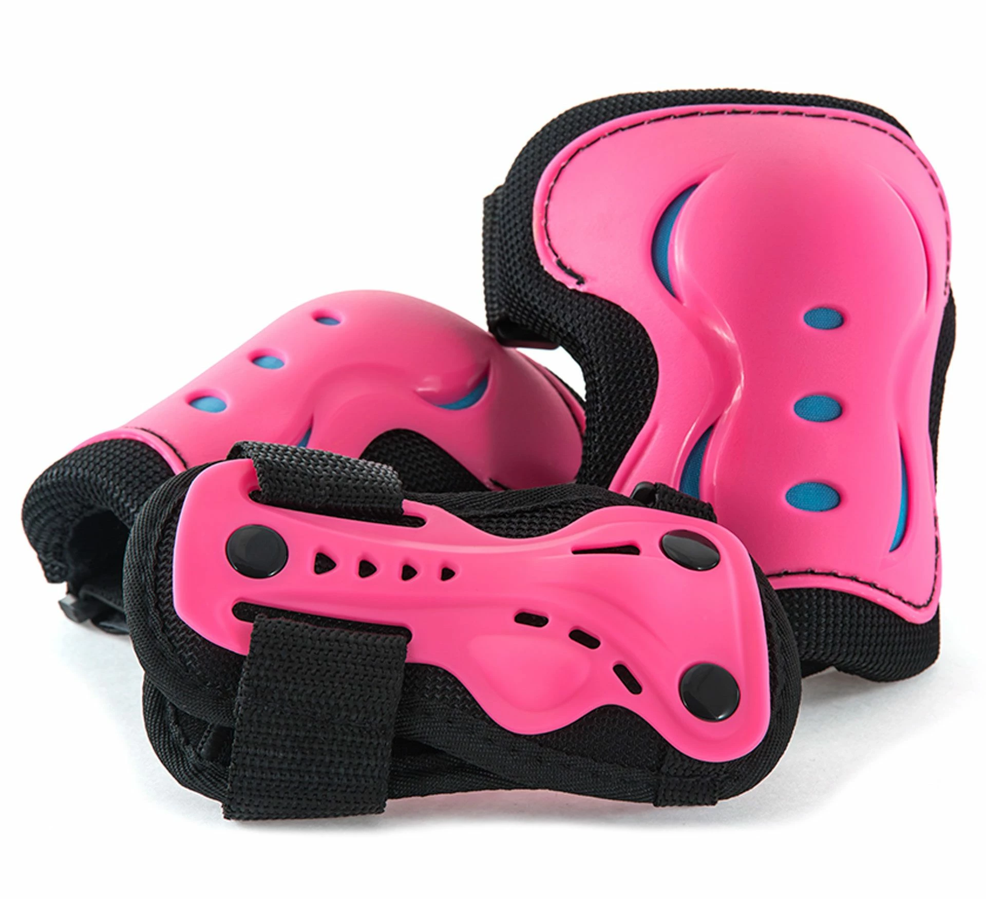 SFR Essentials Triple Pad Set Junior Rosa - Schwarz 3 SFR Essentials Triple Pad Set Junior Rosa - Schwarz