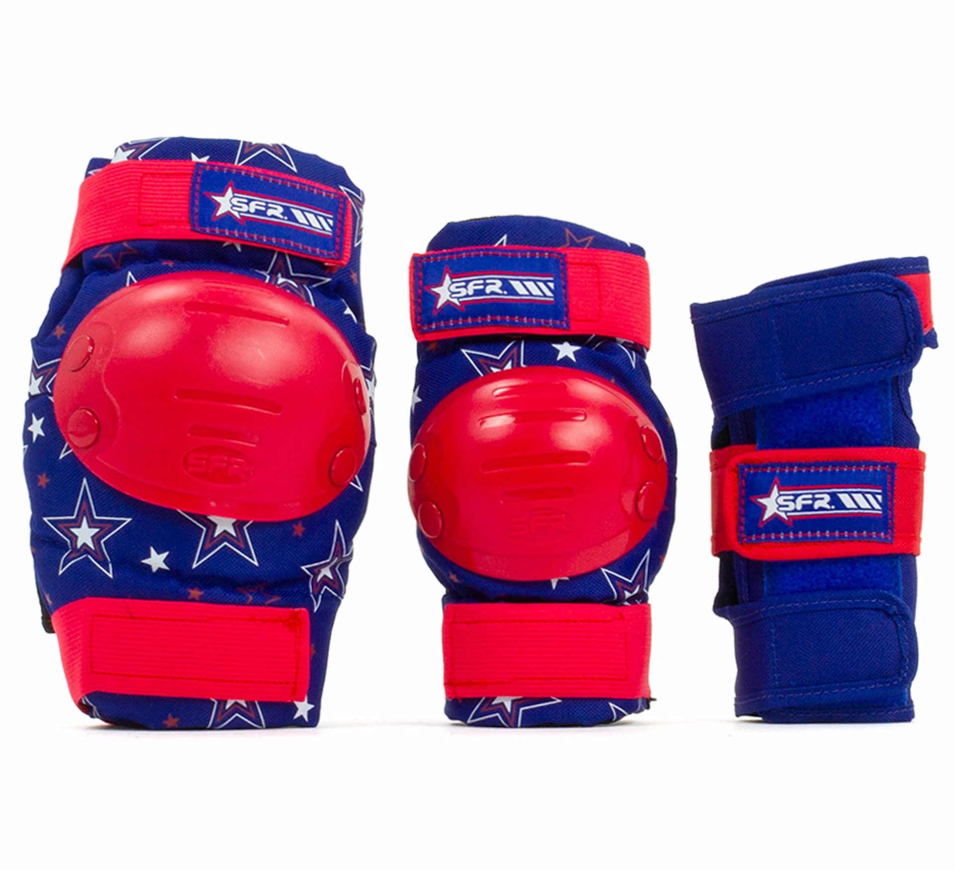 SFR Star Triple Pad Set Junior Dunkelblau - Rot 4 SFR Star Triple Pad Set Junior Dunkelblau - Rot – Bild 2