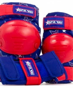 SFR Star Triple Pad Set Junior Dunkelblau - Rot