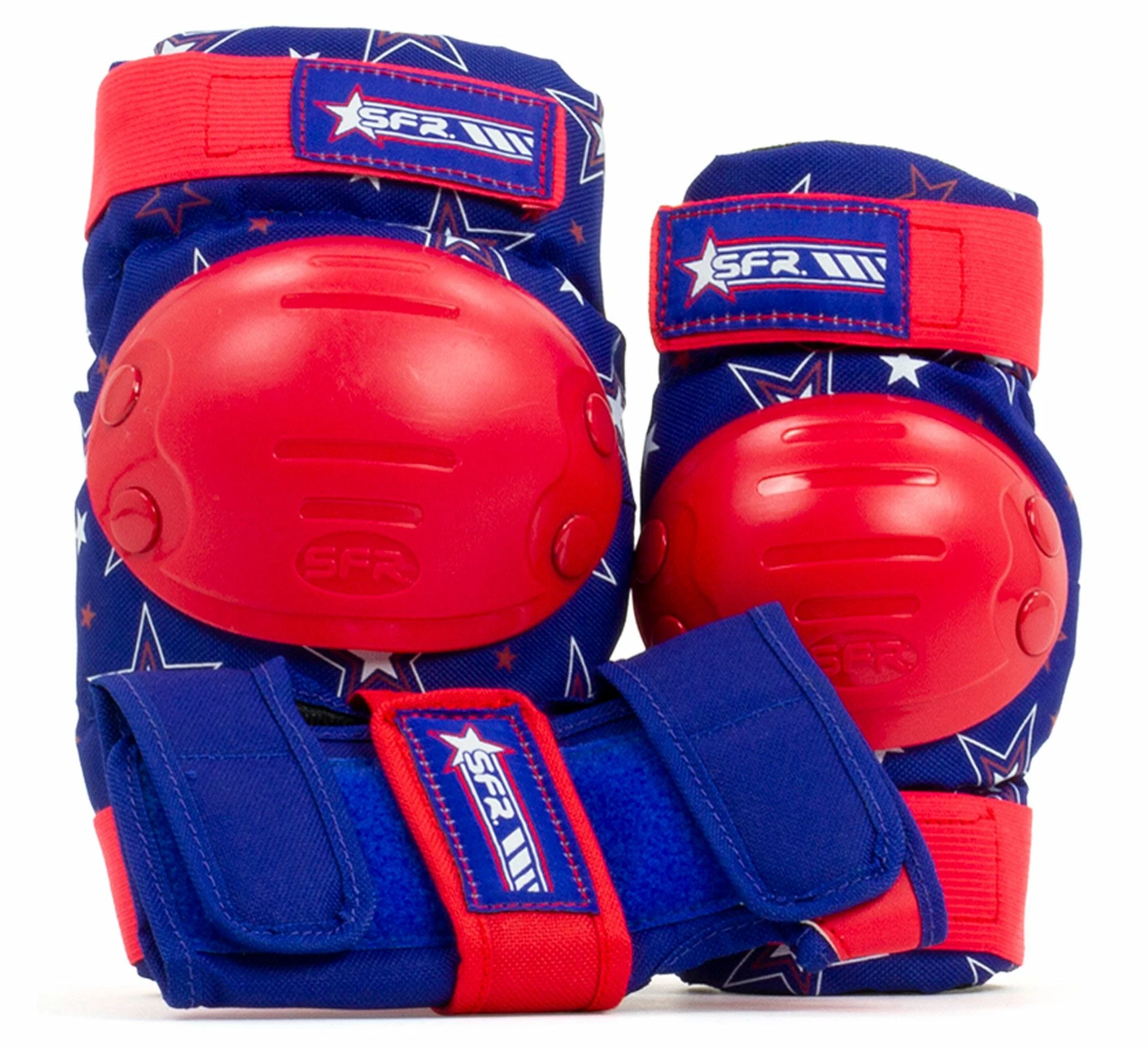 SFR Star Triple Pad Set Junior Dunkelblau - Rot 3 SFR Star Triple Pad Set Junior Dunkelblau - Rot