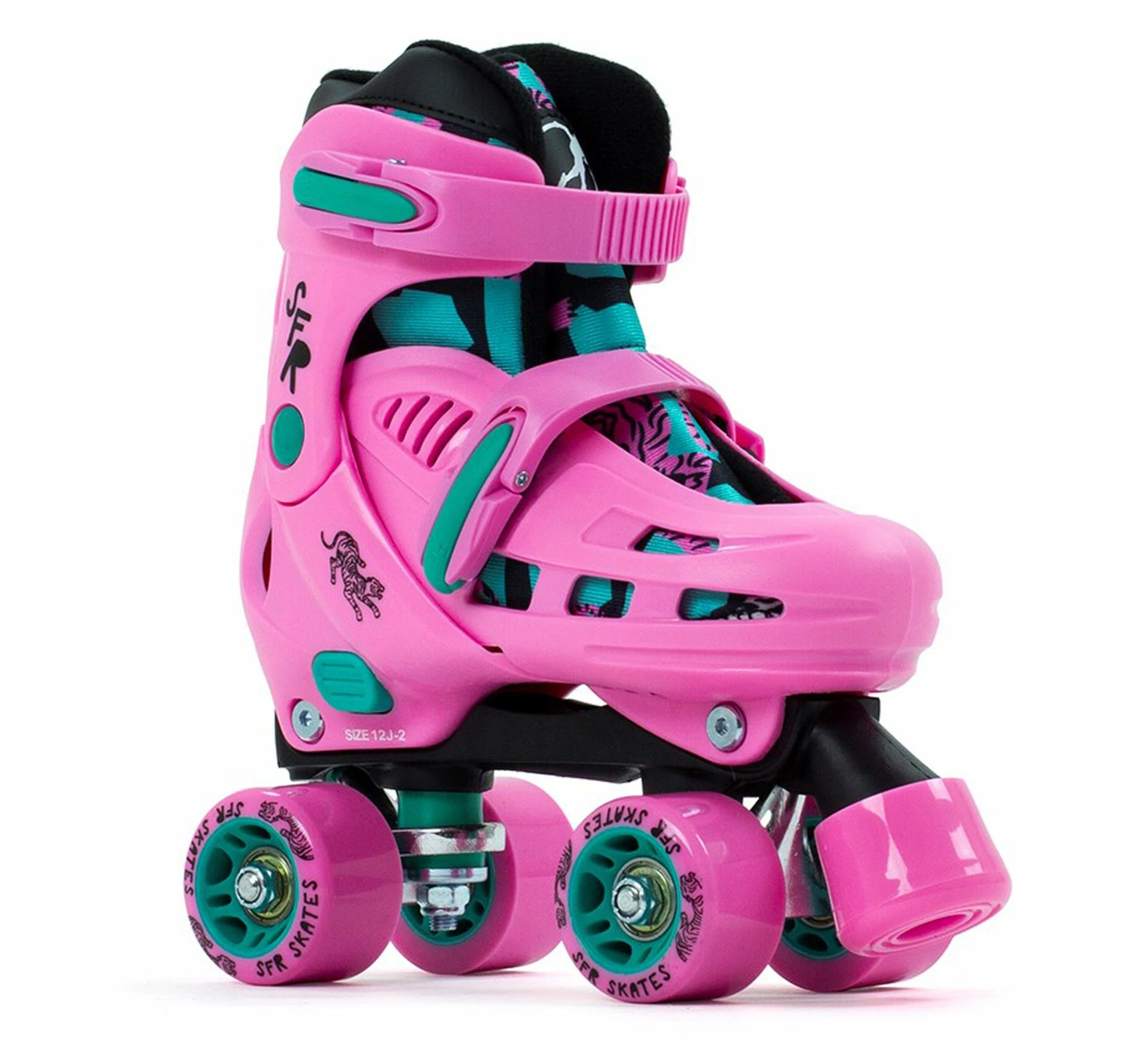 SFR Storm IV Rollerskates Kinder Rosa - Grün 4 SFR Storm IV Rollerskates Kinder Rosa - Grün – Bild 2