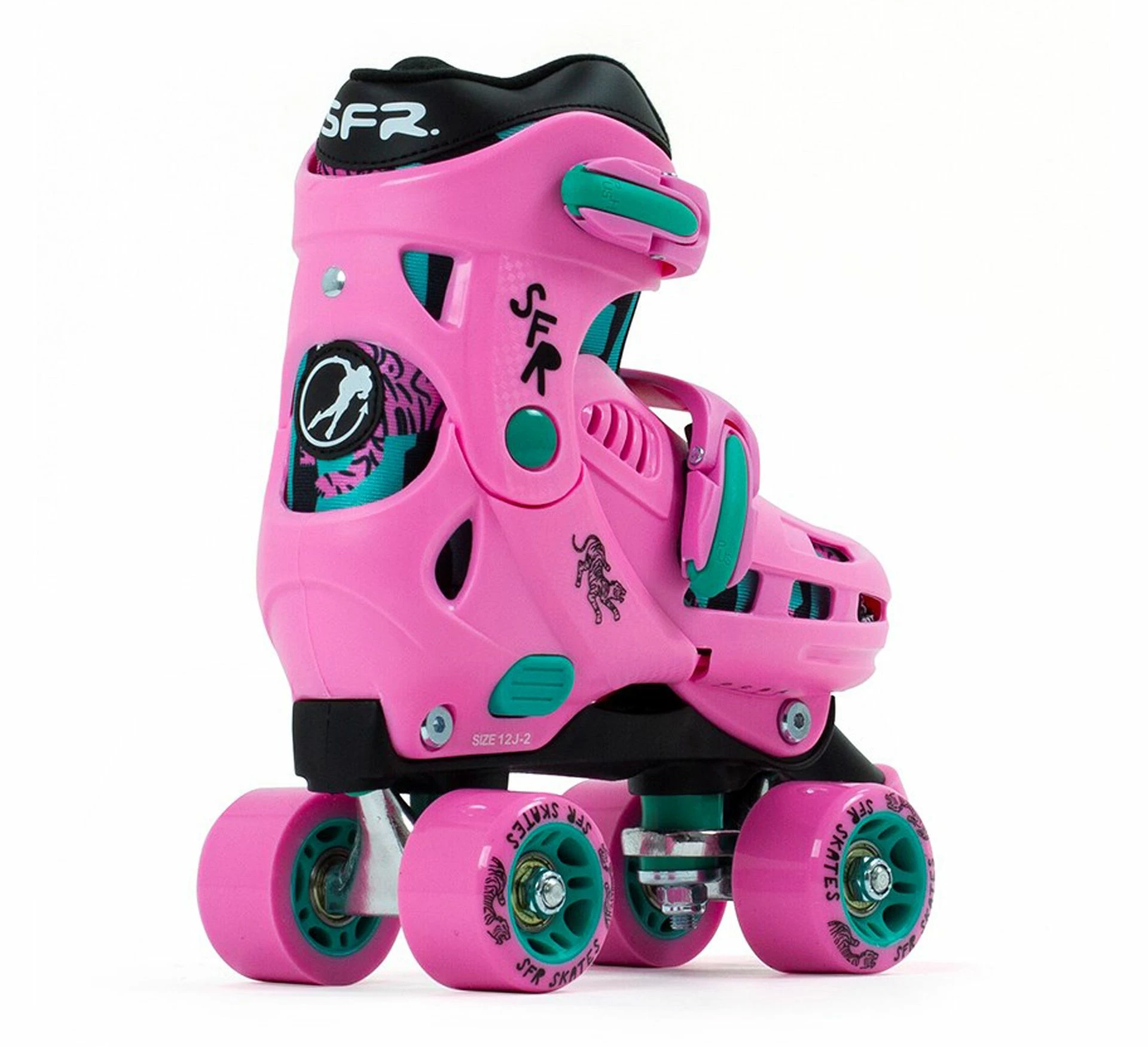 SFR Storm IV Rollerskates Kinder Rosa - Grün 5 SFR Storm IV Rollerskates Kinder Rosa - Grün – Bild 3