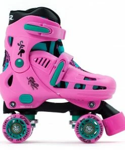 SFR Storm IV Rollerskates Kinder Rosa - Grün