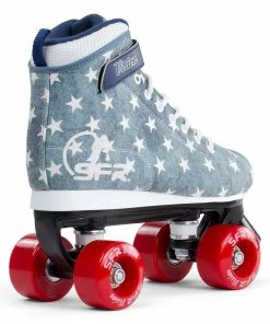 SFR Vision Canvas Quad Rollerskates Kinder Blau - Weiß - Schwarz - Rot -Adidas-Shop SFR Vision Canvas Quad Rolschaats Junior 3 4
