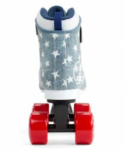 SFR Vision Canvas Quad Rollerskates Kinder Blau - Weiß - Schwarz - Rot -Adidas-Shop SFR Vision Canvas Quad Rolschaats Junior 5 4