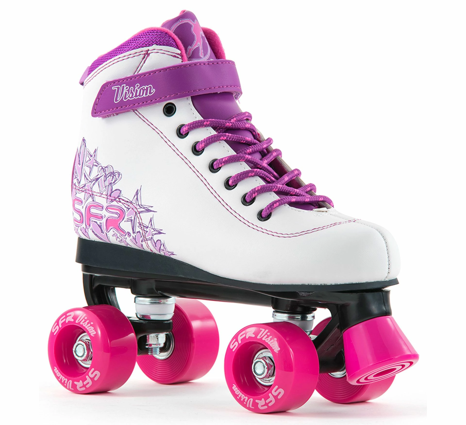 SFR Vision II Quad Skates Weiß - Violett - Rosa 4 SFR Vision II Quad Skates Weiß - Violett - Rosa – Bild 2