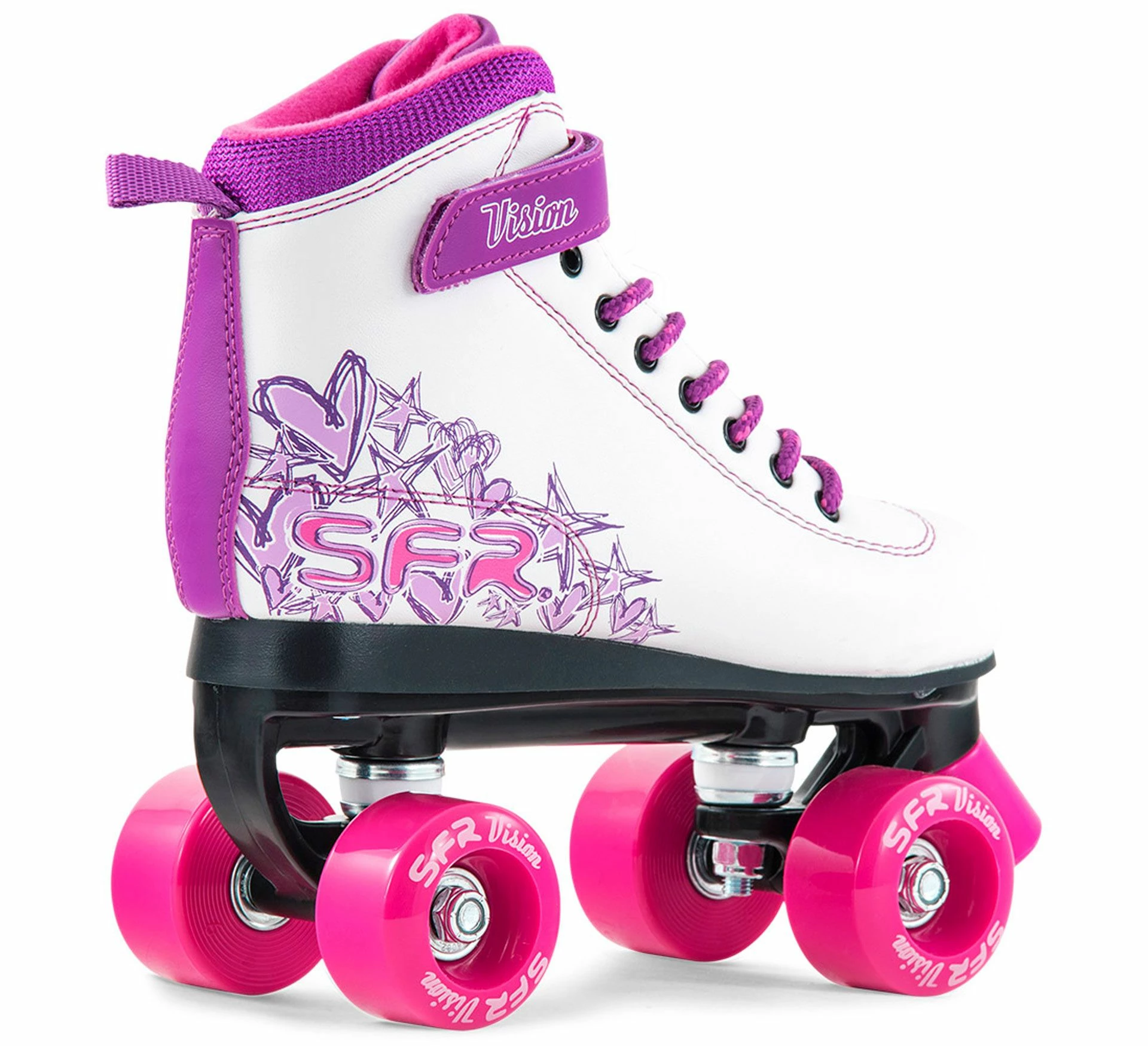 SFR Vision II Quad Skates Weiß - Violett - Rosa 5 SFR Vision II Quad Skates Weiß - Violett - Rosa – Bild 3