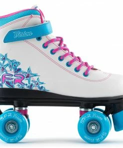 SFR Vision II Rollschuhe Für Mädchen Weiß - Blau - Rosa