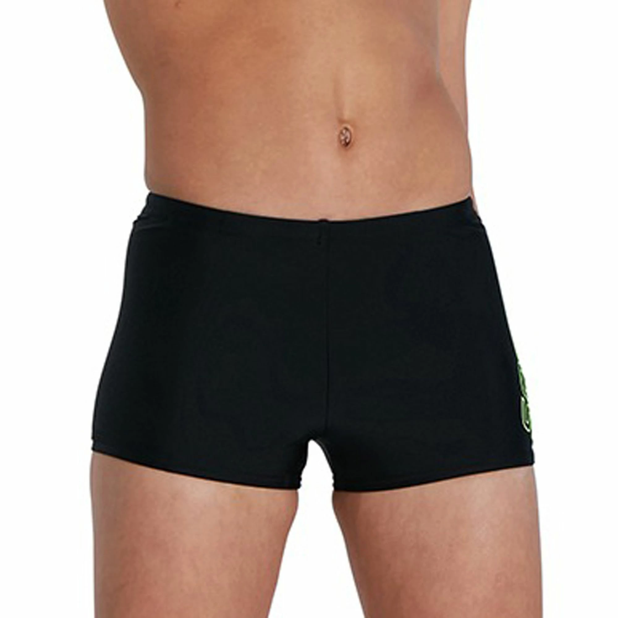 Speedo Boom Logo Placement Schwimmshort Jungen Schwarz - Grün/gelb 4 Speedo Boom Logo Placement Schwimmshort Jungen Schwarz - Grün/gelb – Bild 2