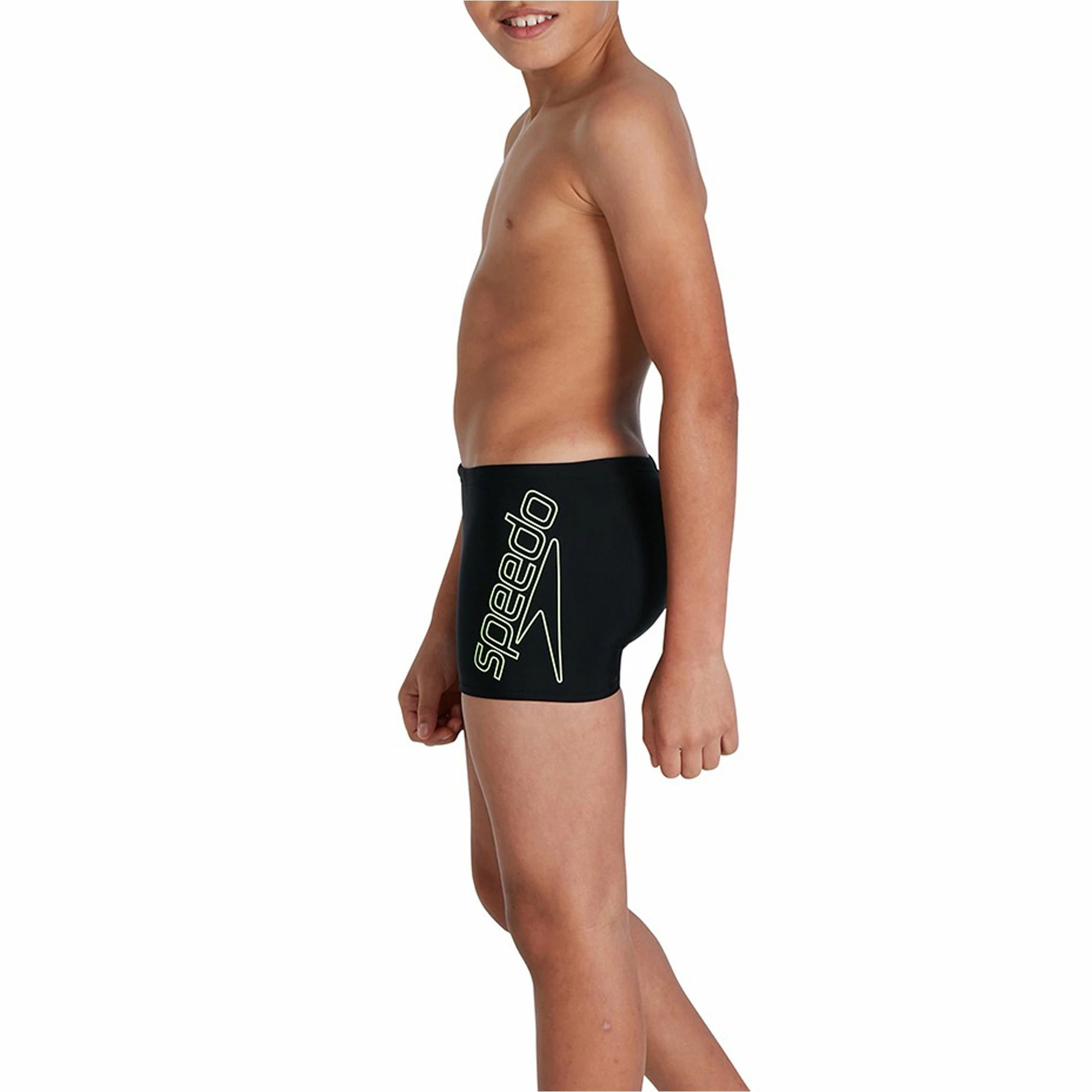 Speedo Boom Logo Placement Schwimmshort Jungen Schwarz - Grün/gelb 5 Speedo Boom Logo Placement Schwimmshort Jungen Schwarz - Grün/gelb – Bild 3