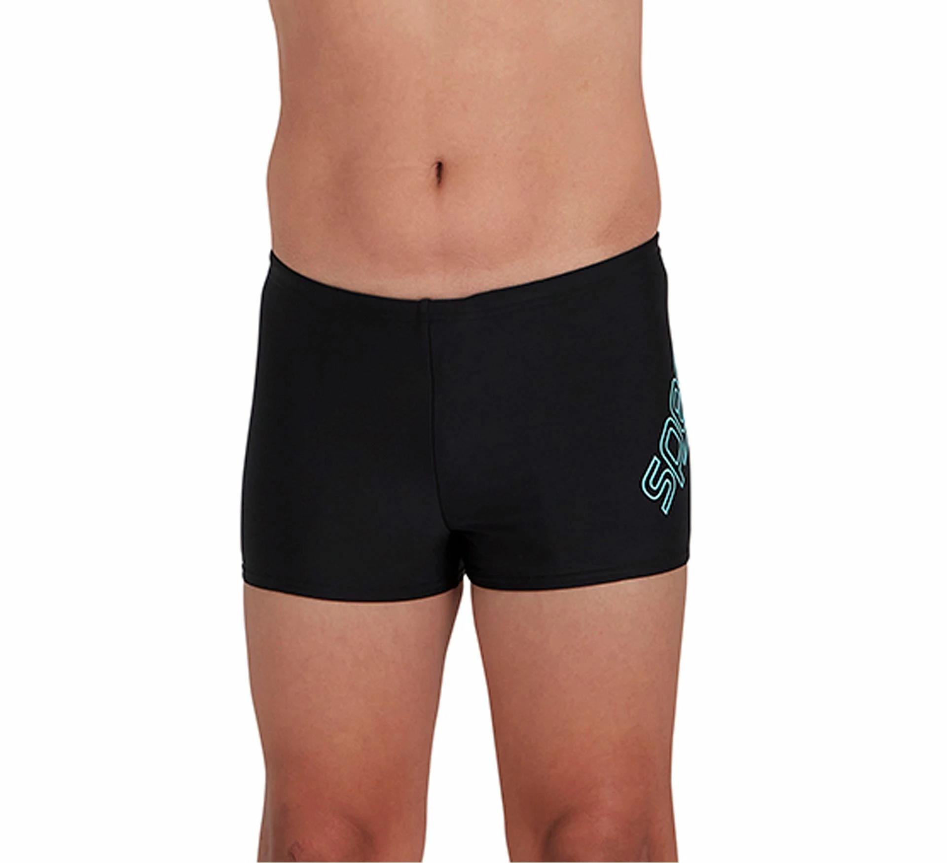 Speedo Boom Logo Placement Schwimmshort Jungen Schwarz - Hellblau 3 Speedo Boom Logo Placement Schwimmshort Jungen Schwarz - Hellblau
