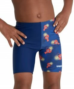 Speedo Digital Allover Jammer Schwimmshort Jungen Blauw - Oranje