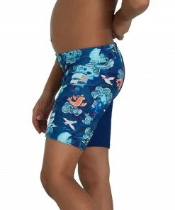 Speedo Digital Allover Jammer Schwimmshort Jungen Dunkelblau - Blau - Orange - Weiß -Adidas-Shop Speedo Digital Allover Jammer Jongens 3 2208110902