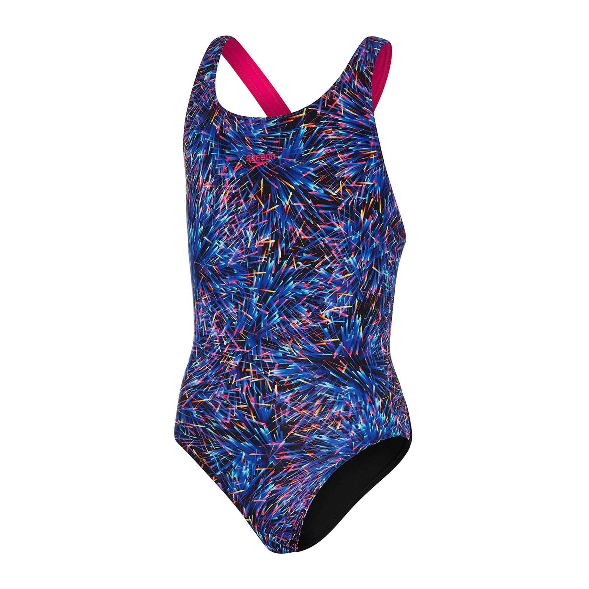 Speedo Digital Allover Leaderback Badeanzug Mädchen Schwarz - Blau - Rosa 3 Speedo Digital Allover Leaderback Badeanzug Mädchen Schwarz - Blau - Rosa