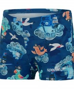 Speedo Digital Allover Jammer Schwimmshort Jungen Blau - Dunkelblau - Orange - Weiß