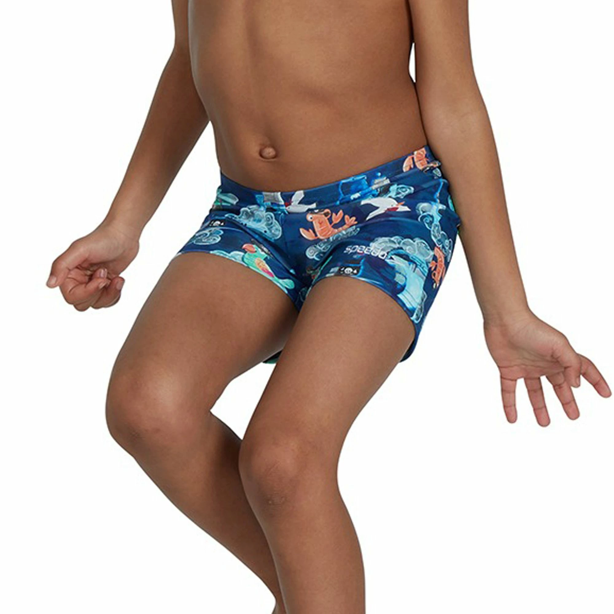 Speedo Digital Allover Jammer Schwimmshort Jungen Blau - Dunkelblau - Orange - Weiß 4 Speedo Digital Allover Jammer Schwimmshort Jungen Blau - Dunkelblau - Orange - Weiß – Bild 2