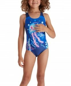 Speedo Digital Placement Racerback Badeanzug Mädchen Blau - Hellblau - Rosa -Adidas-Shop Speedo Digital Placement Racerback Badpak Meisjes 4 2202091139