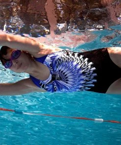 Speedo Digital Placement Splashback Badeanzug Mädchen Schwarz - Blau -Adidas-Shop Speedo Digital Placement Splashback Badpak Meisjes 6 2203031136