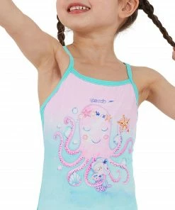 Speedo Digital Thinstrap Applique Badeanzug Mädchen Hellblau - Rosa -Adidas-Shop Speedo Digital Thinstrap Applique Badpak Meisjes 3 2202091138