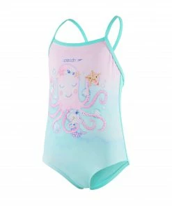 Speedo Digital Thinstrap Applique Badeanzug Mädchen Hellblau - Rosa -Adidas-Shop Speedo Digital Thinstrap Applique Badpak Meisjes 5 2202091138