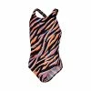 Speedo ECO Allover Medalist Badeanzug Mädchen Schwarz - Orange - Violett -Adidas-Shop Speedo ECO Allover Medalist Badpak Meisjes 2209091637