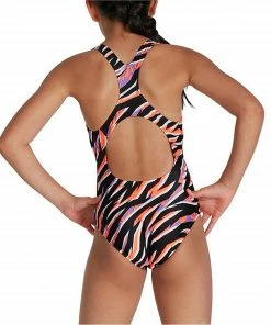 Speedo ECO Allover Medalist Badeanzug Mädchen Schwarz - Orange - Violett 9 Speedo ECO Allover Medalist Badeanzug Mädchen Schwarz - Orange - Violett -Adidas-Shop Speedo ECO Allover Medalist Badpak Meisjes 3 2209091637