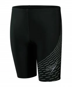 Speedo Eco Medley Logo Badehose Jungen Schwarz - Grau