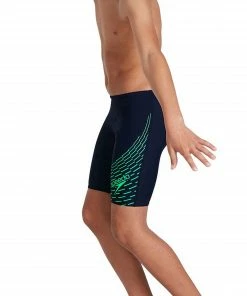 Speedo Eco Medley Logo Badehose Jungen Marine - Grün -Adidas-Shop Speedo Eco Medley Logo Jammer Jongens 4 2207201021